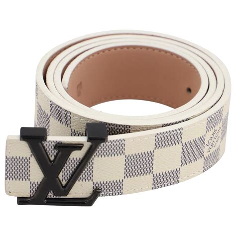 louis vuitton belt white and black|Louis Vuitton unisex belt.